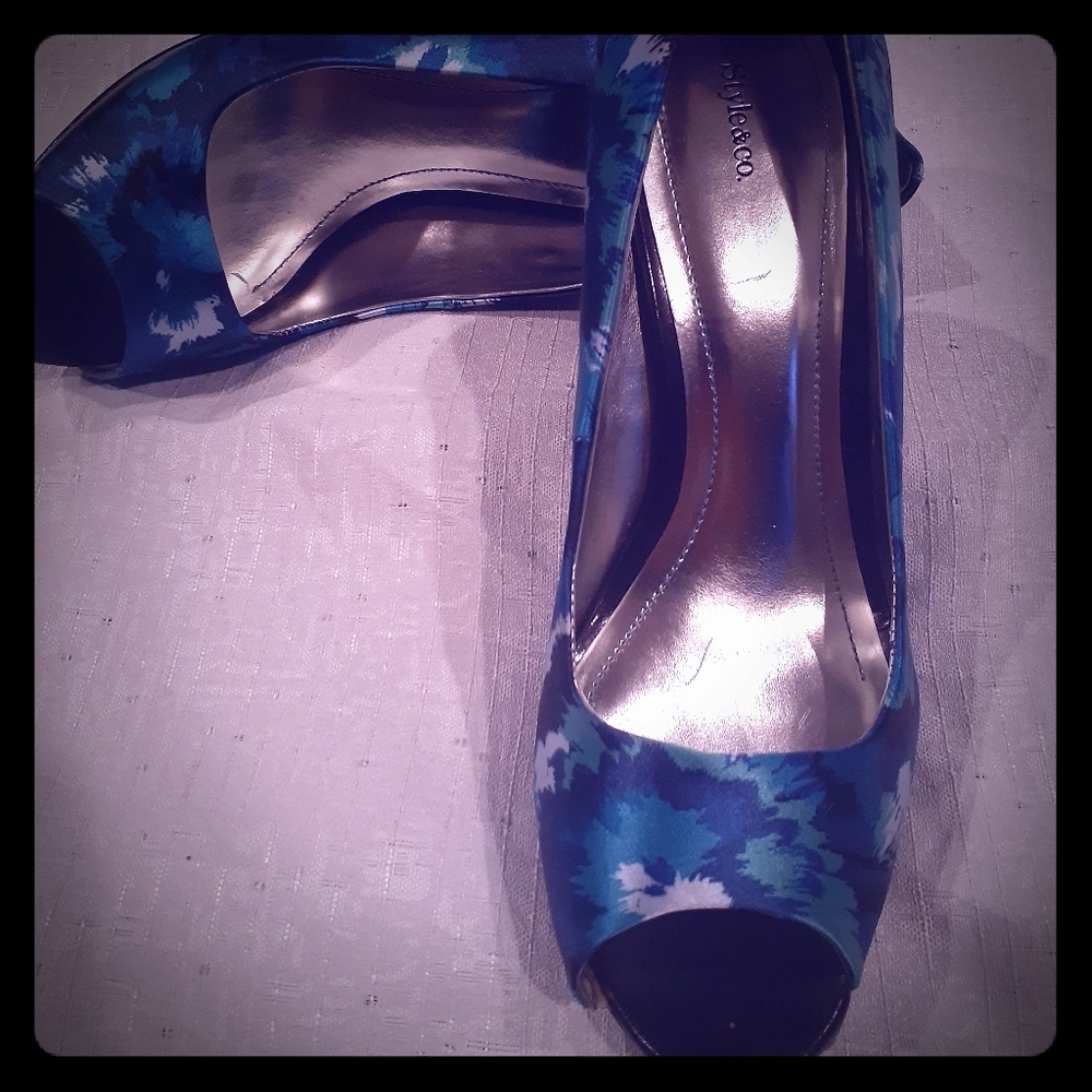 Multi Color Style & Co Peep Toe Pumps